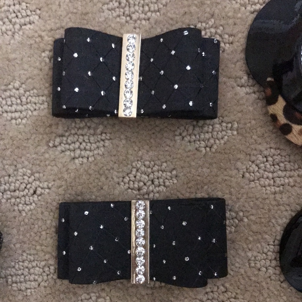 Bow & Flower Shoe Clips Set of 3 - Picture 4 of 6